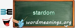 WordMeaning blackboard for stardom